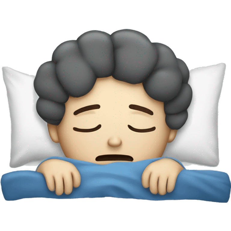 someone struggling to sleep with sleep apnea emoji