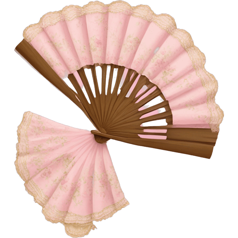 rococo pink fan emoji