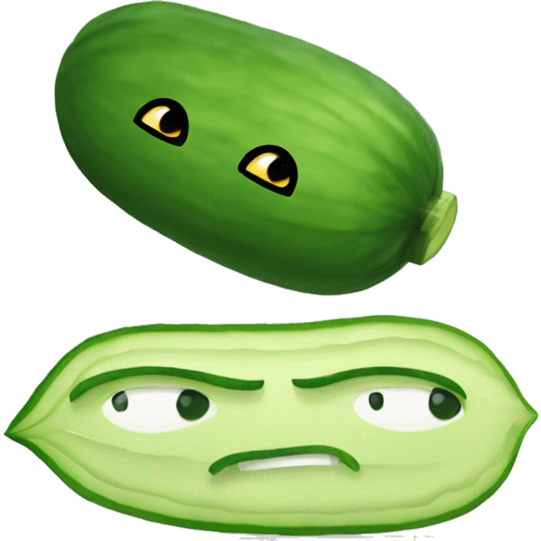 Cucumber and ninja emoji