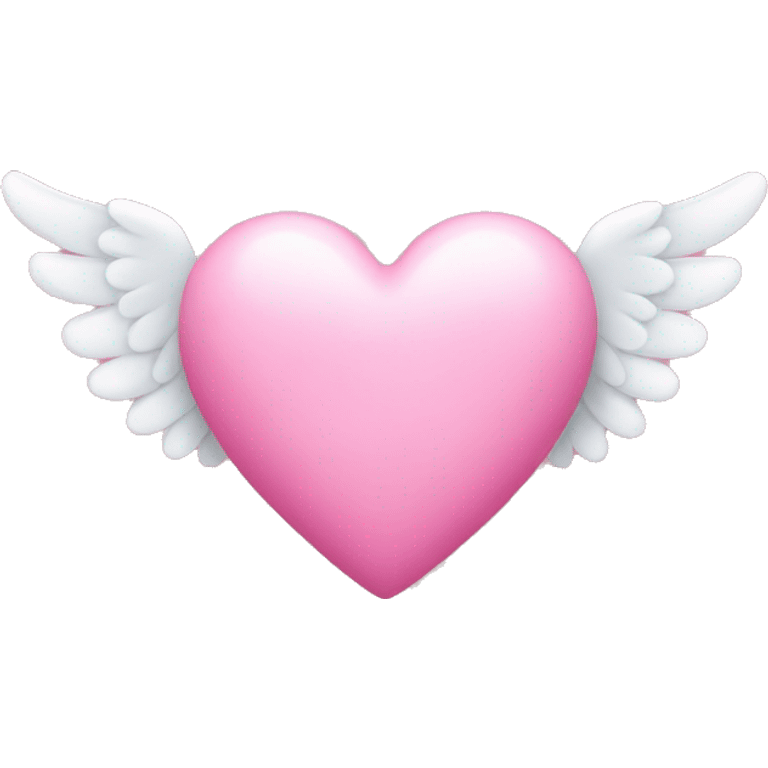 a pink heart with small angel wings  emoji