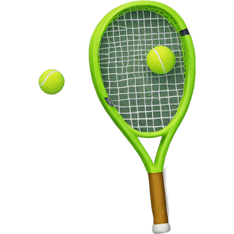 tennis racket with tennis ball emoji