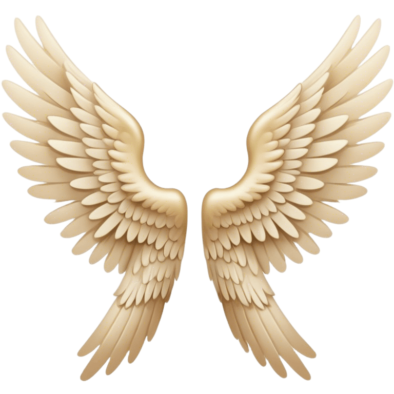 Angel wings beige  emoji