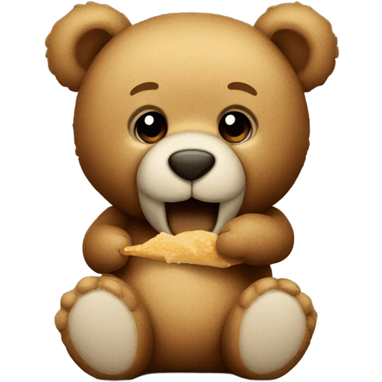 teddy bear eating  emoji