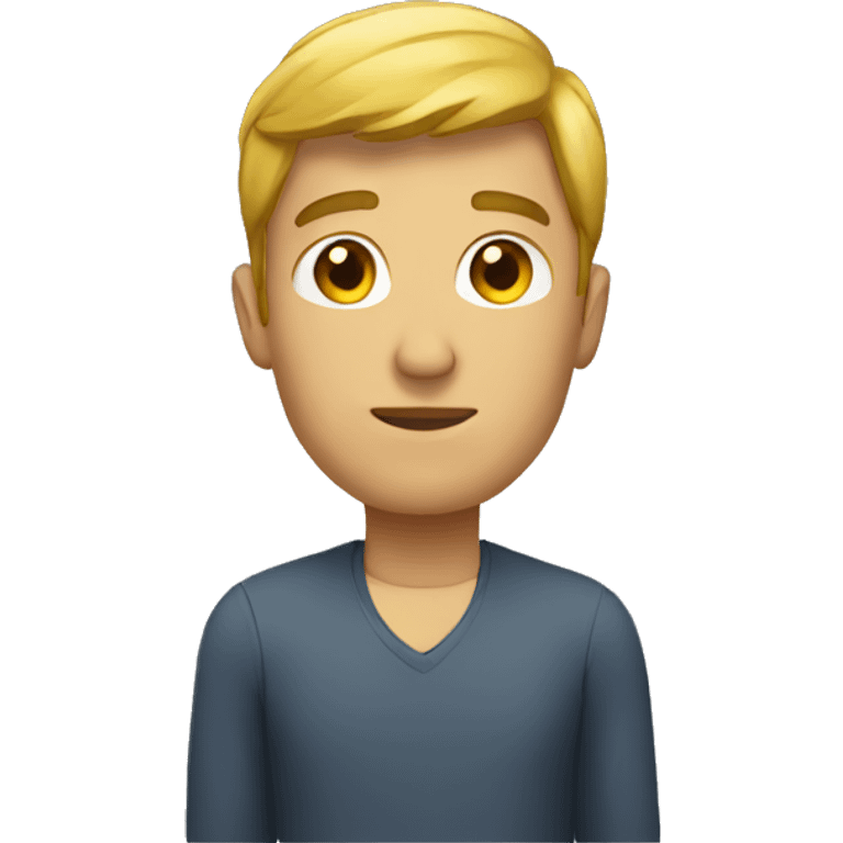 man standing front profile emoji