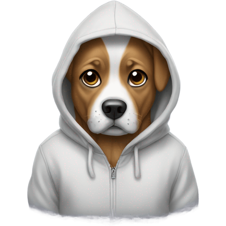 Dog wearing hoodie  emoji