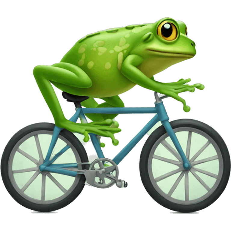 Frog riding bike emoji