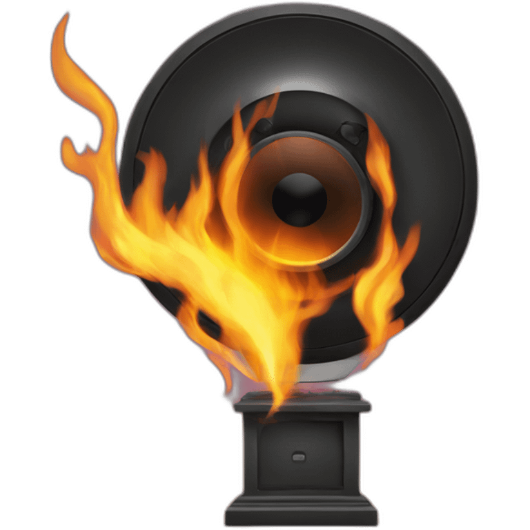 speaker on fire emoji