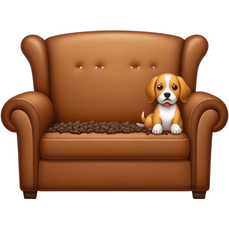 Couch with poop emoji