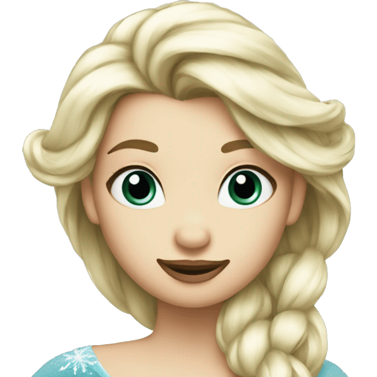 duck with hair like elsa from frozen emoji