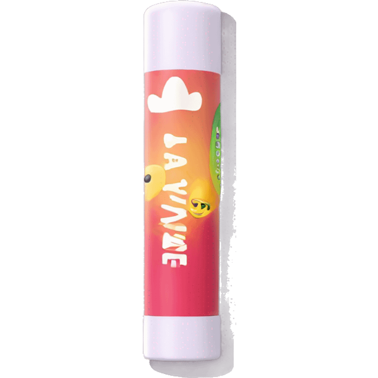 lip balm with label emoji