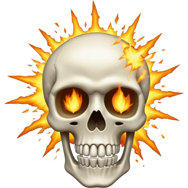 skeleton exploding ￼ emoji