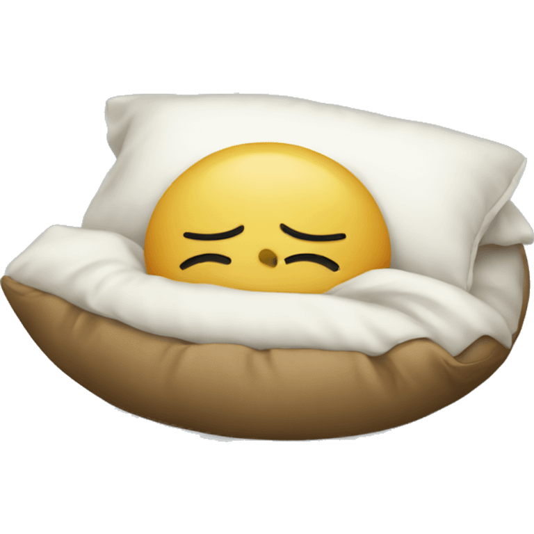 A sleepy emoji with a pillow  emoji