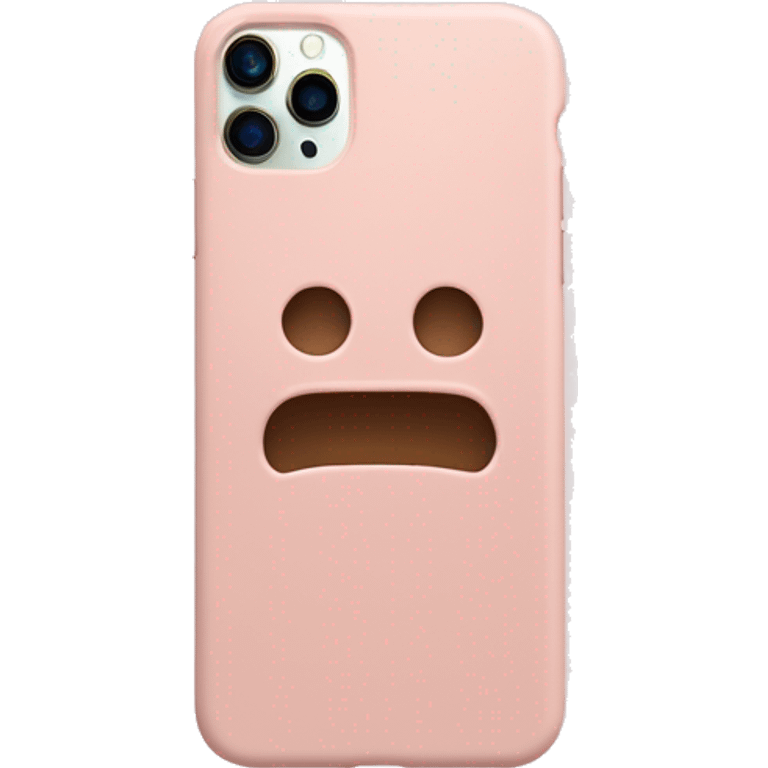 Light pink iPhone 15 pro max with a light pink case emoji