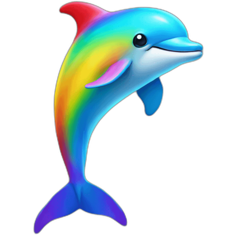 Rainbow Dolphin Full Body emoji