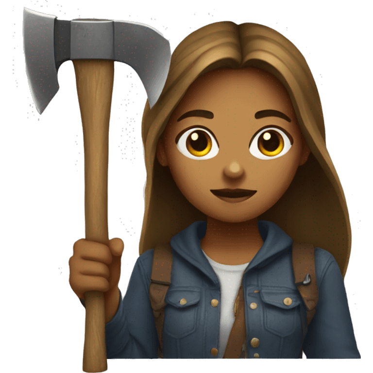 girl with axe emoji