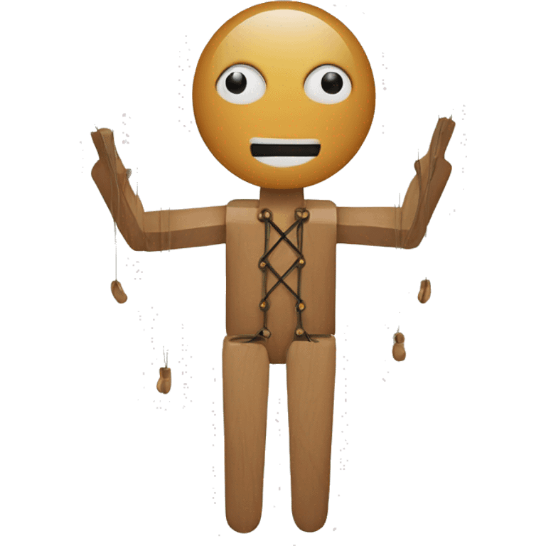 Stick marionette with strings emoji