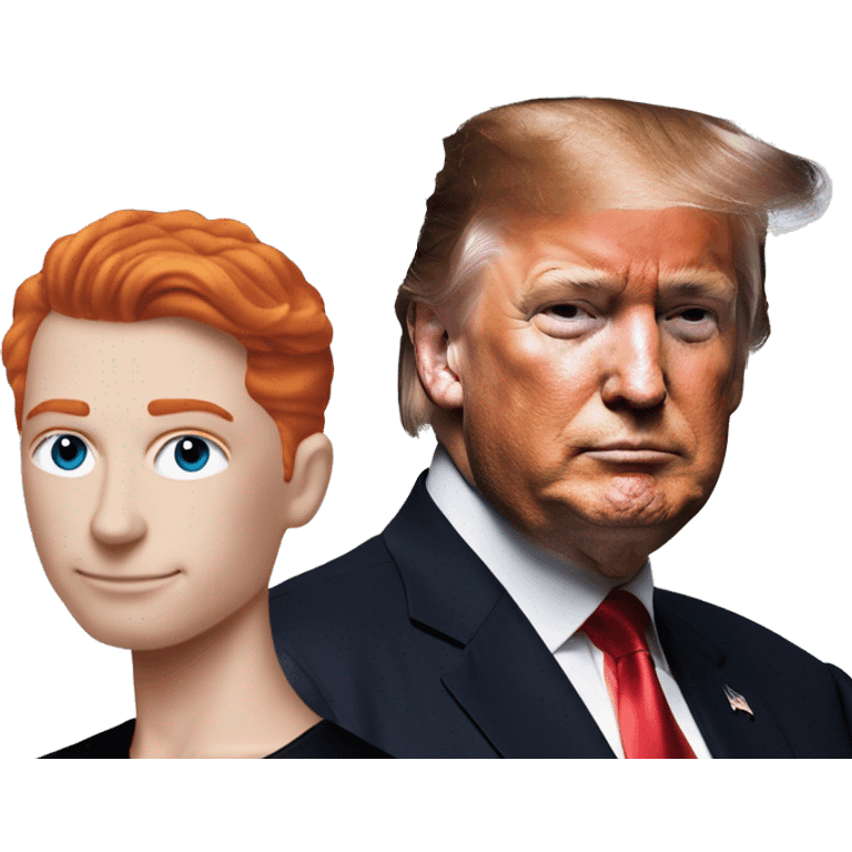 Trump and a redhead man on the cover of Vougue magazine  emoji