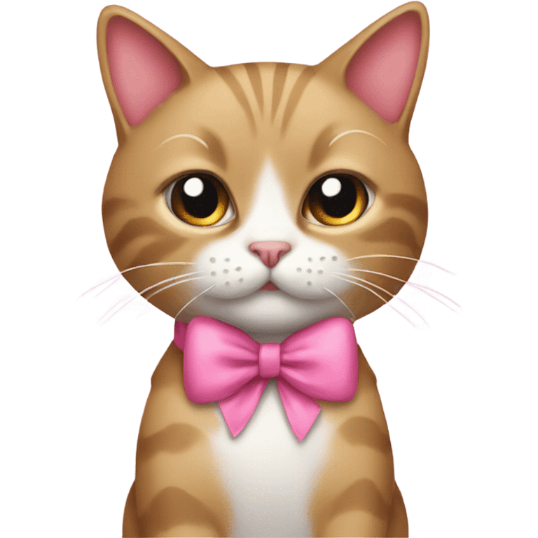 cat with pink bow emoji