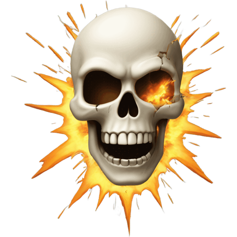 Skull emoji head exploding emoji