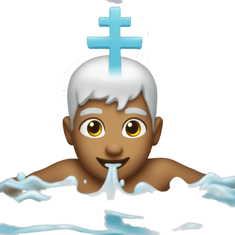 Baptism in water man emoji