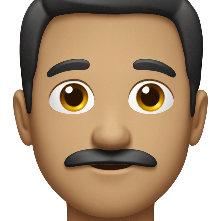 male handsome dark brunette with moustache  emoji