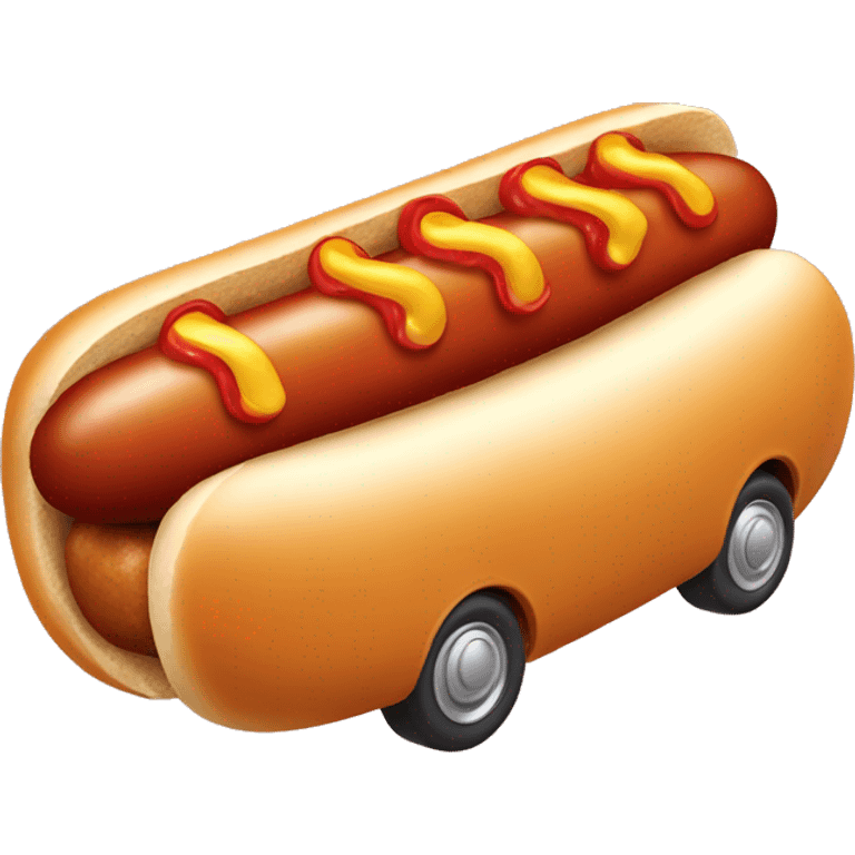 Hotdog car  emoji