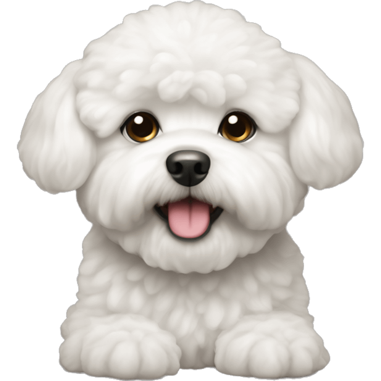 Bichon with walnut emoji