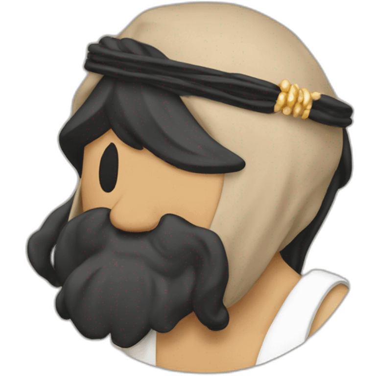 Modern sufi Muslim with a tasbeeh emoji