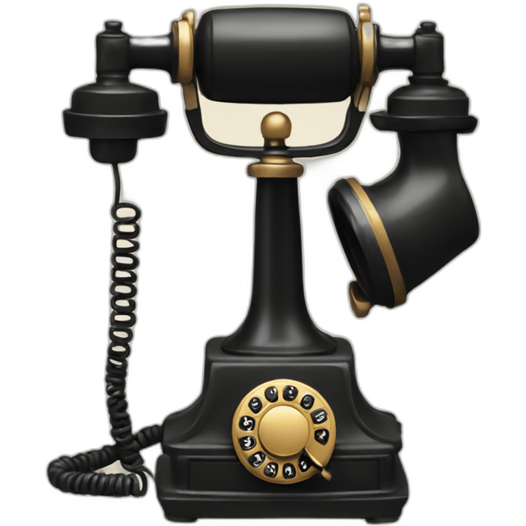 cute 1920s telephone emoji