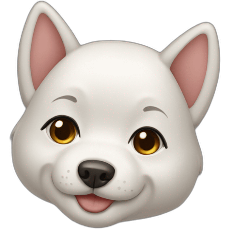 Chinese dog-like girl friend emoji