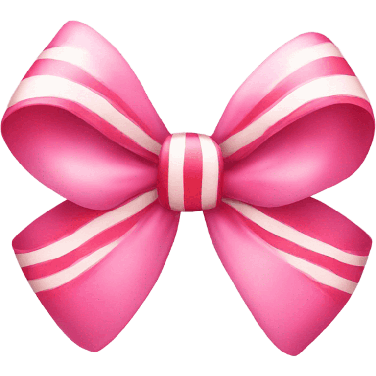 Pink bow with candy cane  emoji