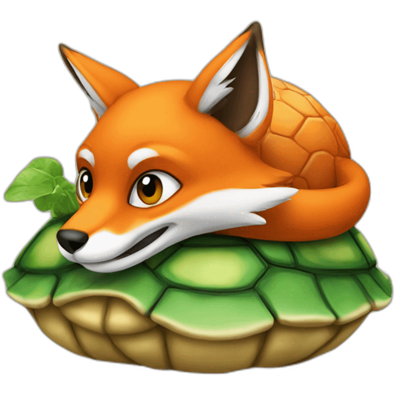 Fox above turtle emoji