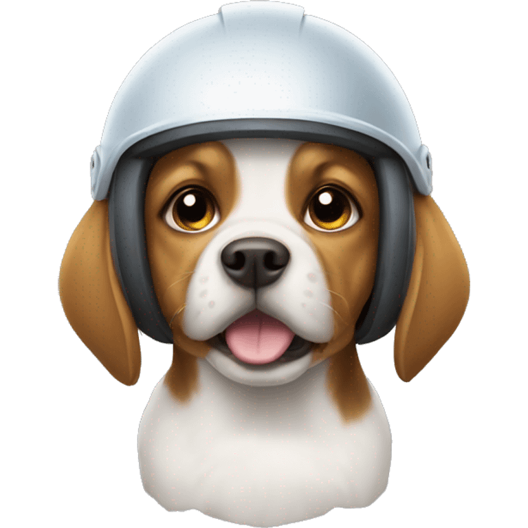 Dog with helmet emoji