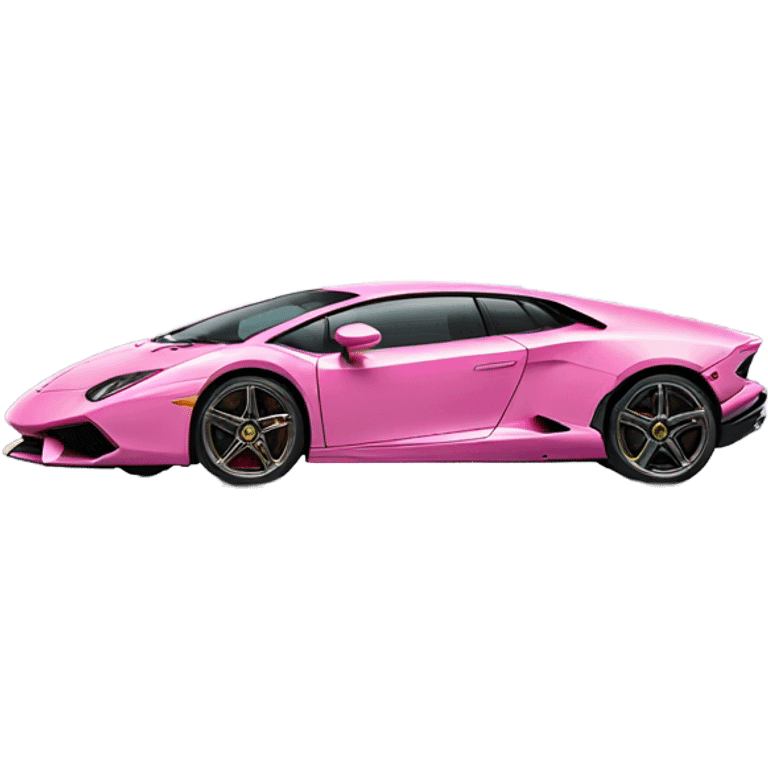 Pink car with lambo sign emoji