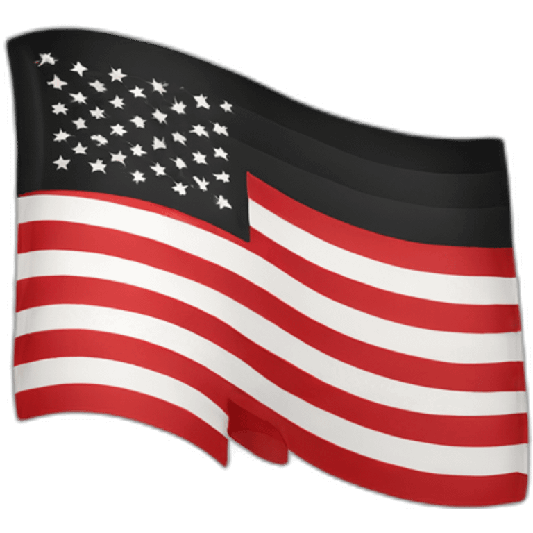 flag of 3 horizontal stripes, black at the top, white in the center and red at the bottom  emoji