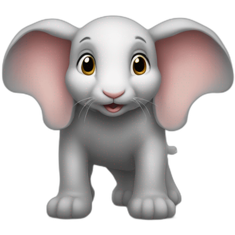 Lapin sur éléphant  emoji