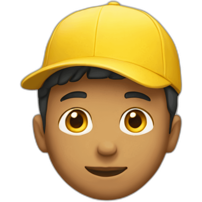 Boy wearing Yellow cap emoji