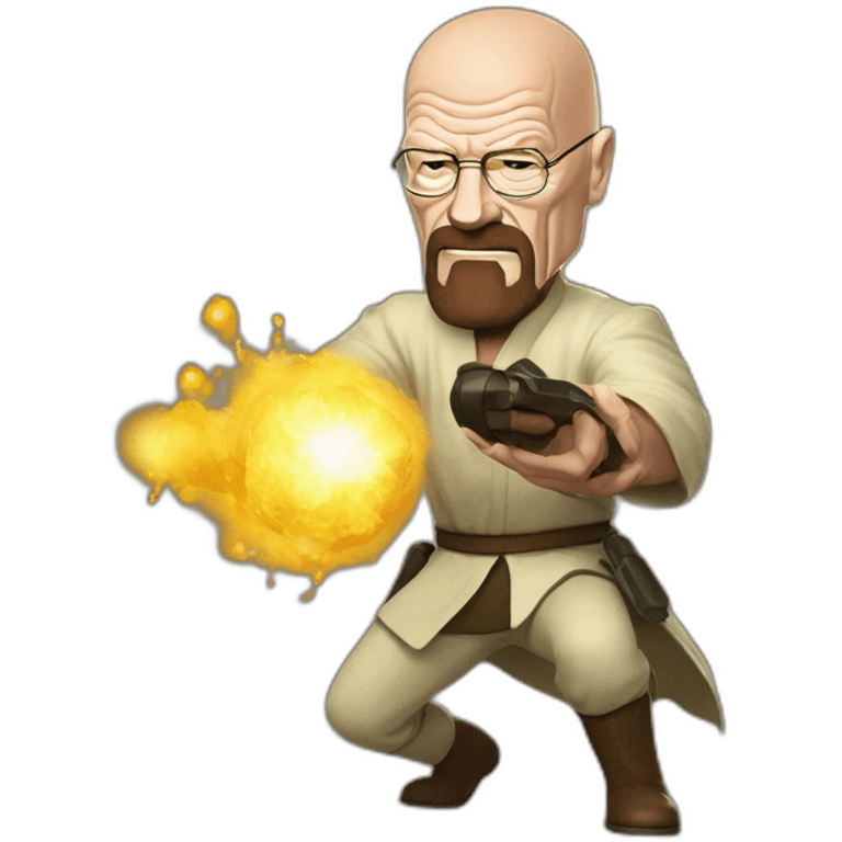 Walter white charging up a kamehameha emoji