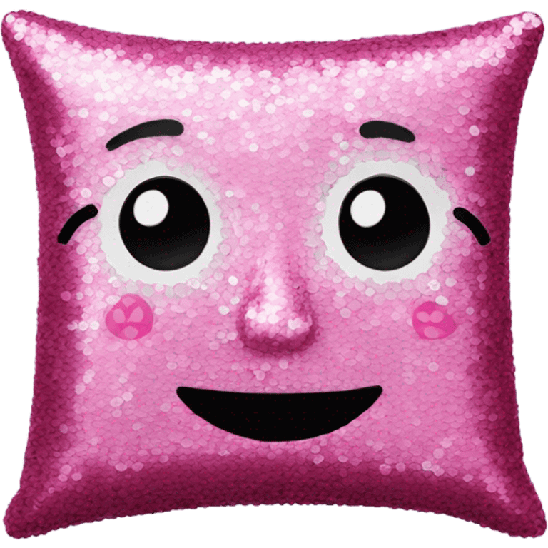 A pillow completely covered in pink sequins  emoji