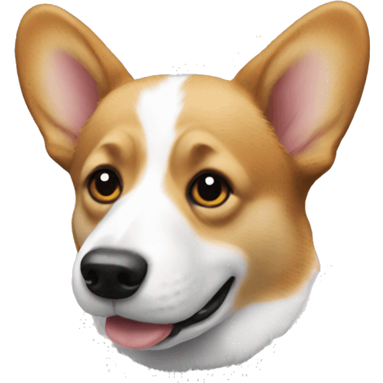 Black and white corgi emoji