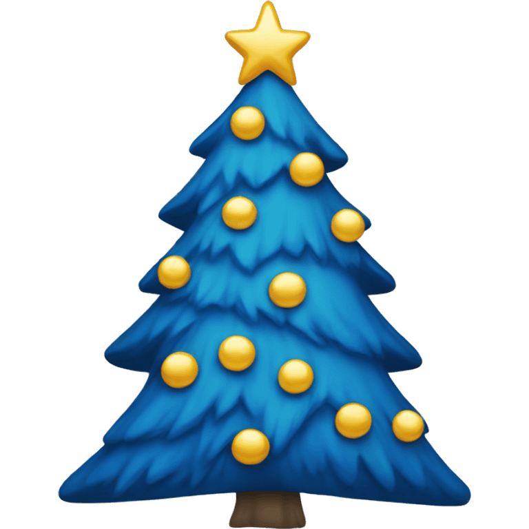 Blue chrismas tree  emoji