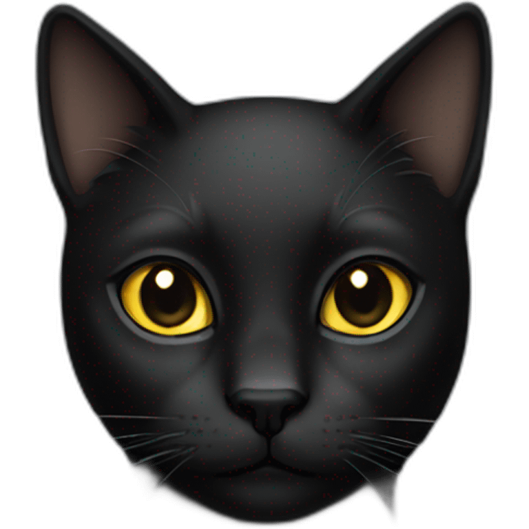 female black cat profile emoji