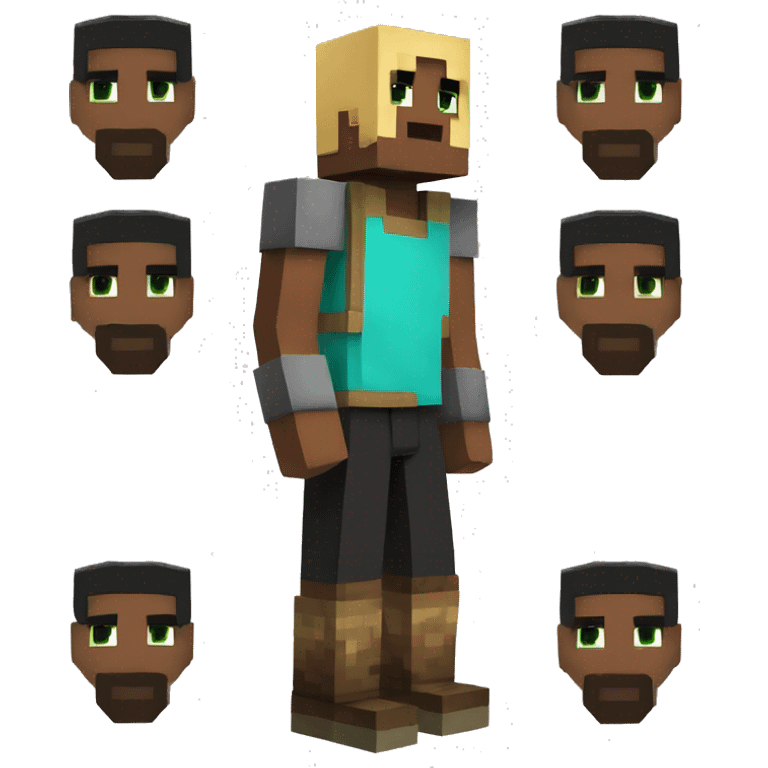 BastiGHG Minecraft Skin but only the head emoji