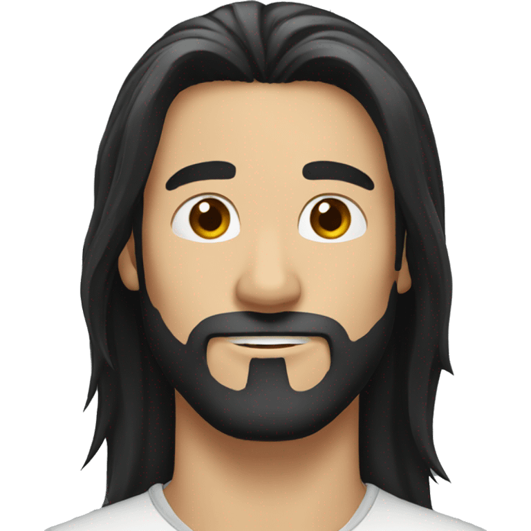 Male long black Hair emoji