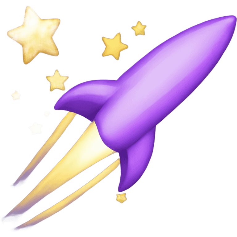 light purple shooting star, stars emoji