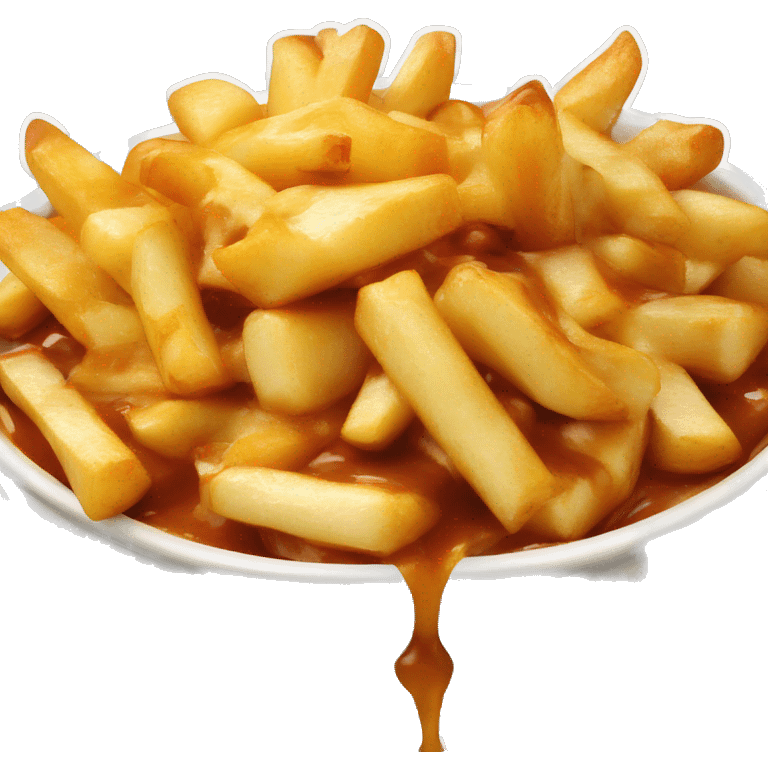 Poutine qui mange une poutine emoji