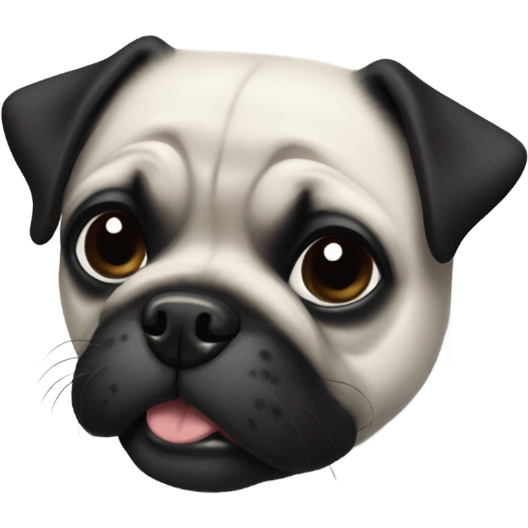 A black and white terrier pug emoji