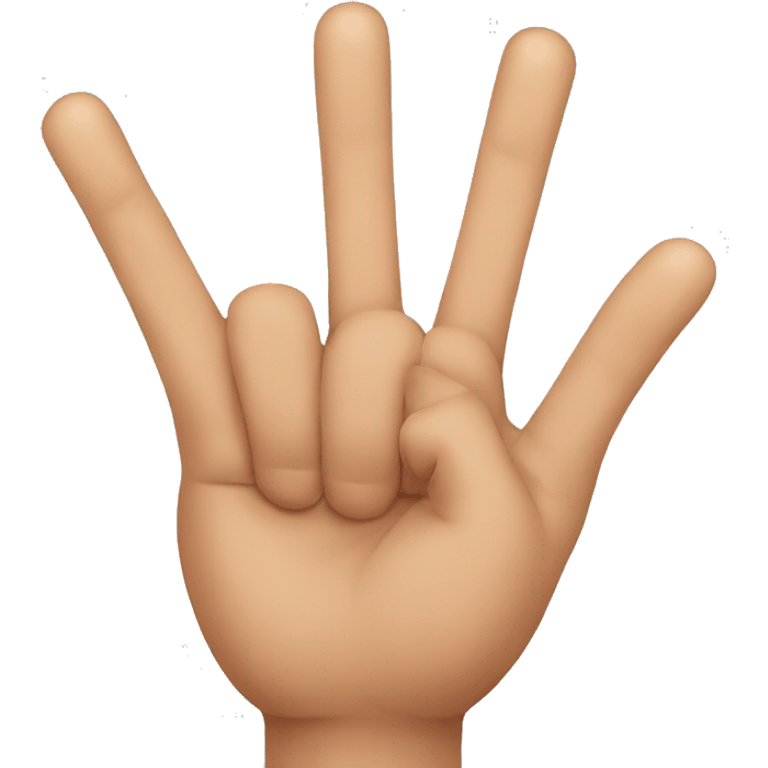 Three fingers up  emoji