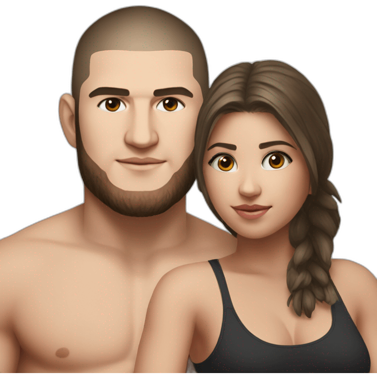 Khabib with girl emoji