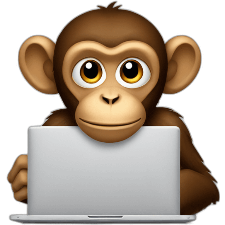 The monkey behind the laptop emoji